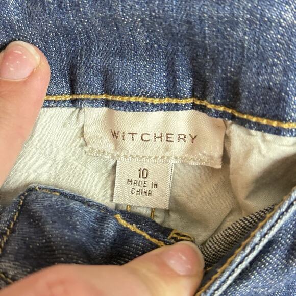 Witchery Australia Denim Shorts Womens Size 10 Dark Wash Blue Short‎ Cute Comfy - Picture 3 of 10